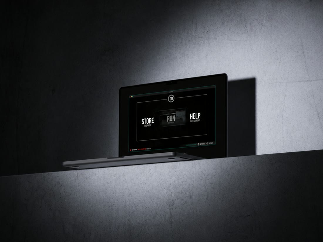 DDcut running on a MacBook